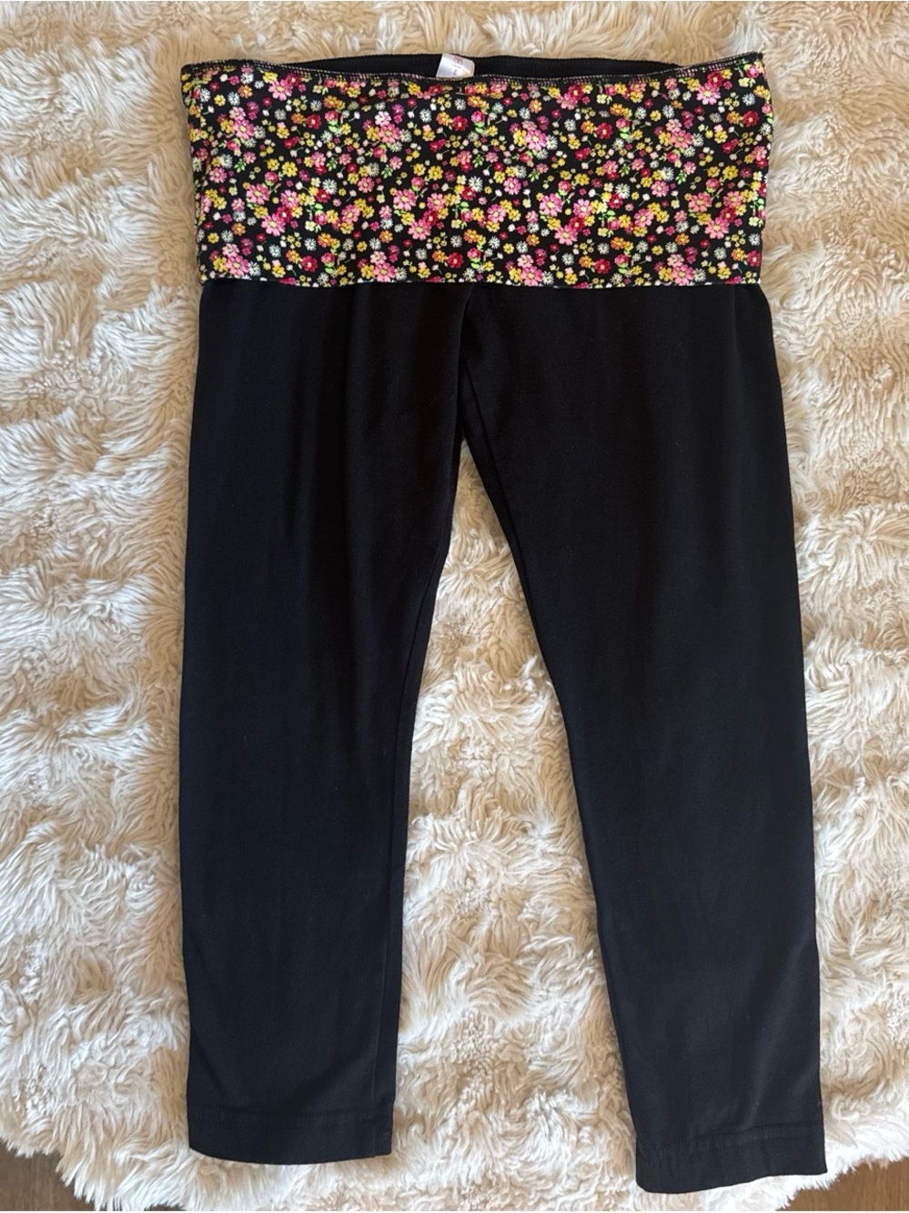 Y2k 2000s Floral Foldover Capris